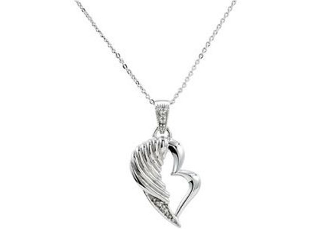 Sterling Silver The Broken Wing Pendant with Chain, 18