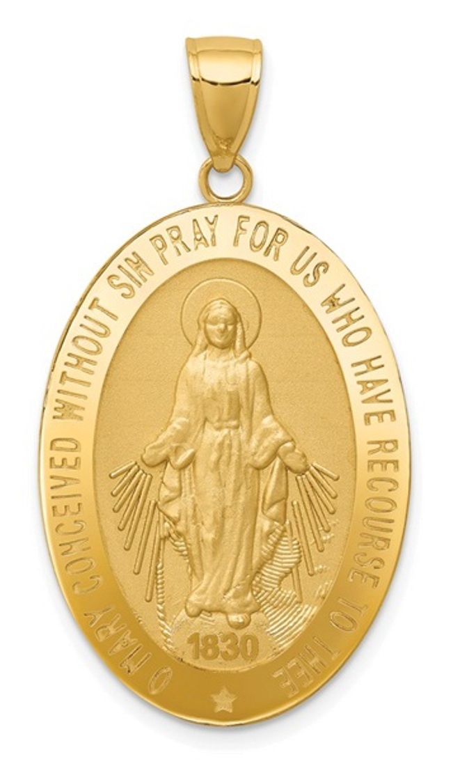 14k Miraculous Medal Pendant