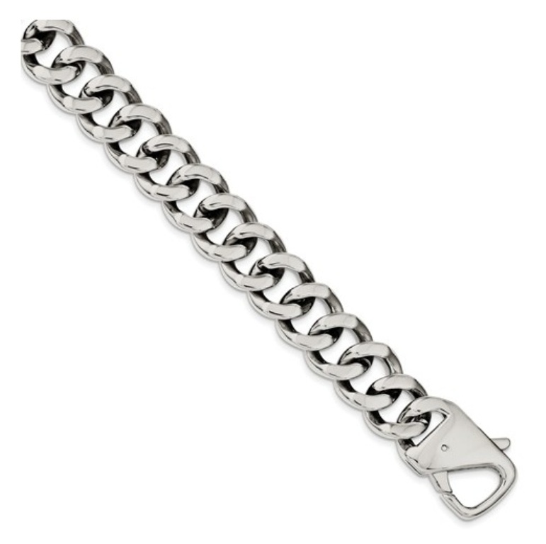 Stainless Steel Heavy Link Bracelet 8.5