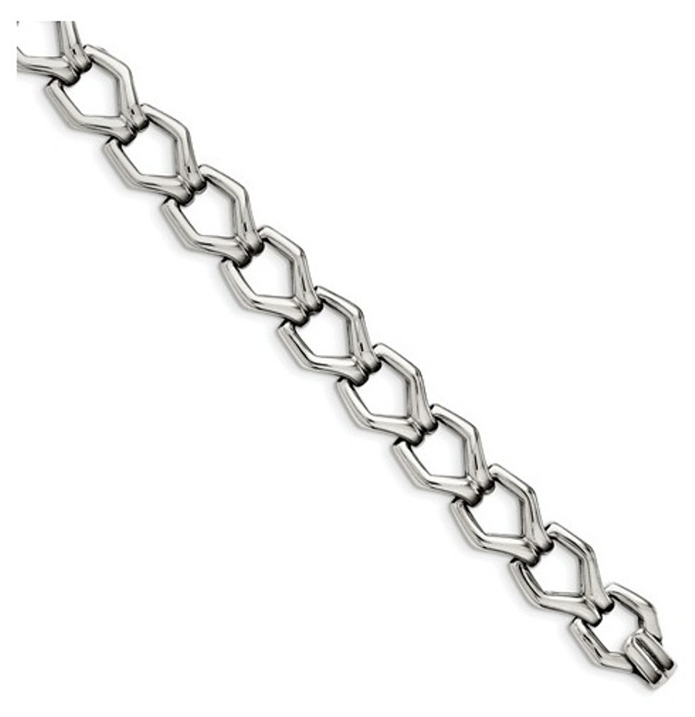 Stainless Steel  Link  Bracelet 8.5