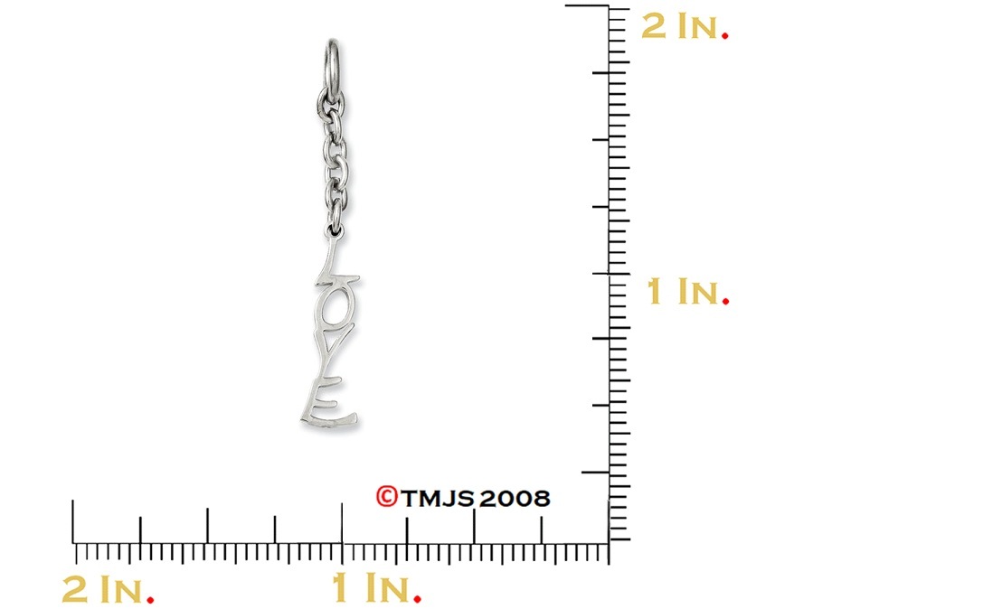 Love Interchangeable Pendant, Stainless Steel 2.25