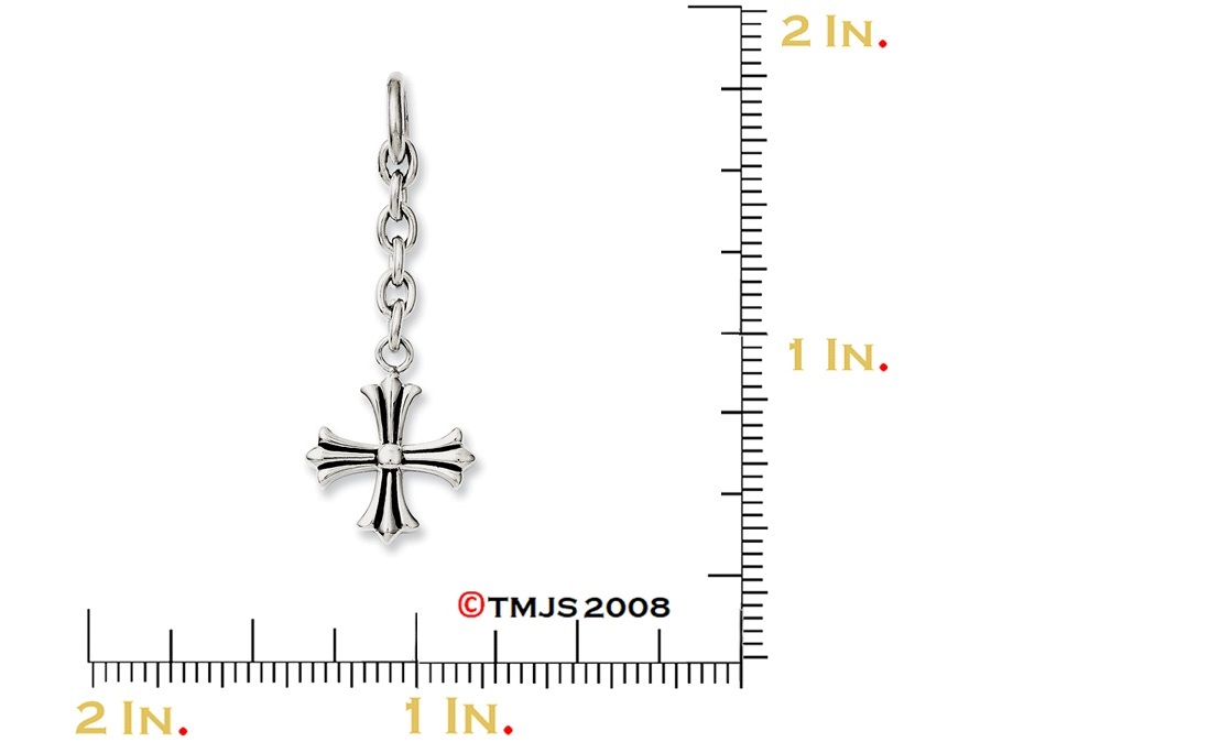 Cross Interchangeable Pendant, Stainless Steel, 2