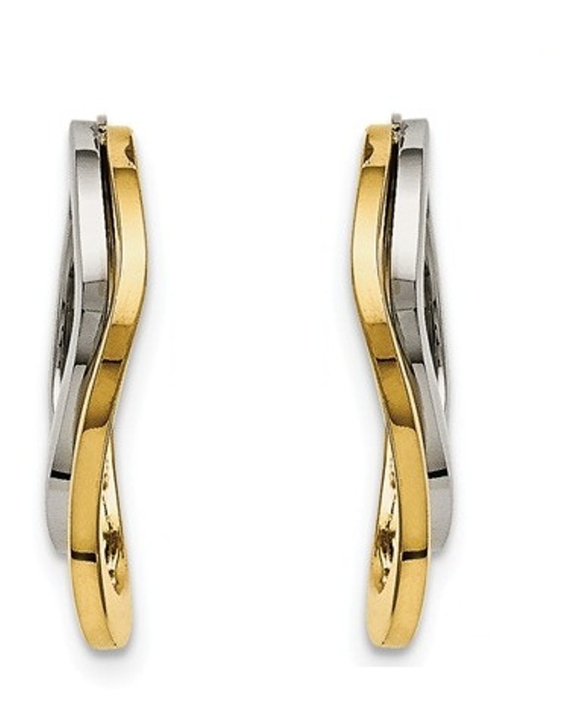 Yellow IP-Plated Stainless Steel Hoop Earrings 