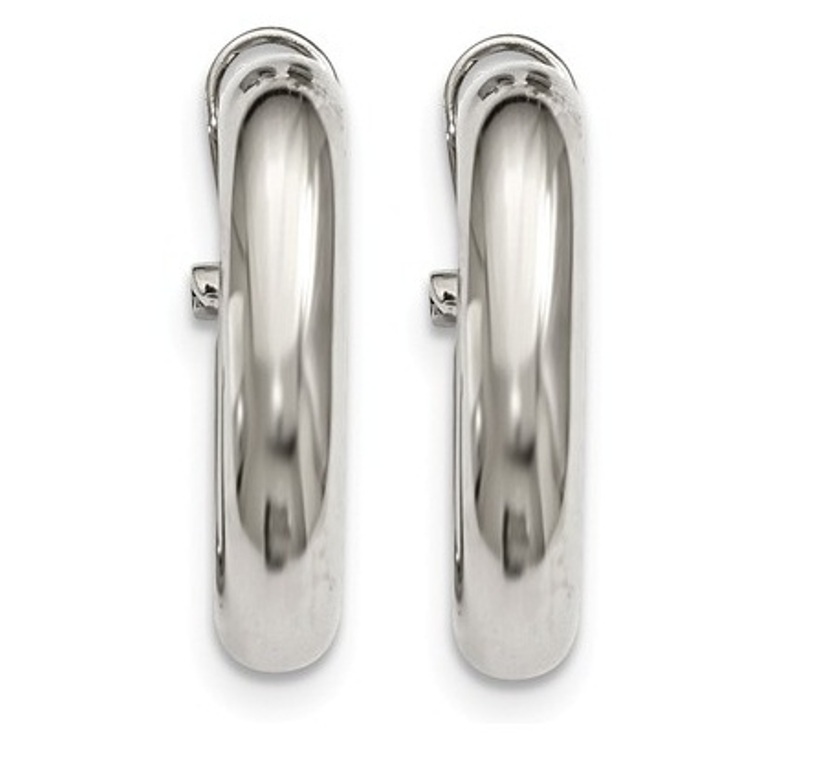 Polished Stainless Steel Omega Back Hoop Earringshttps://amzn.to/2R1d3klSRE901