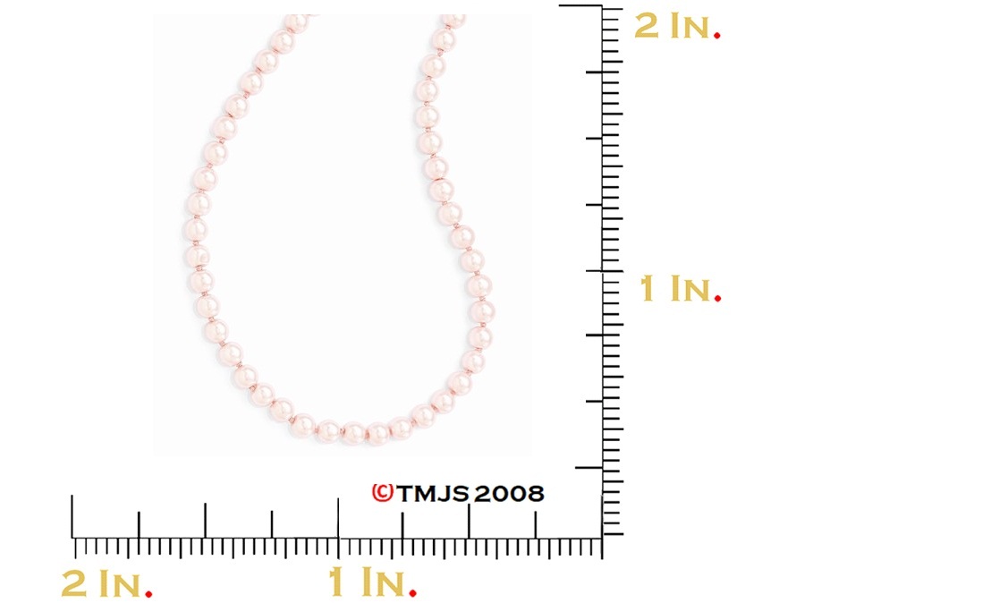 Pink Simulated Pearl Cord Necklace, 36