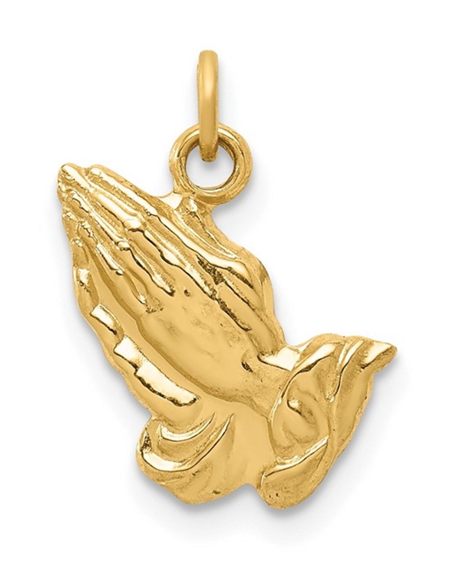 14k Praying Hands Charm