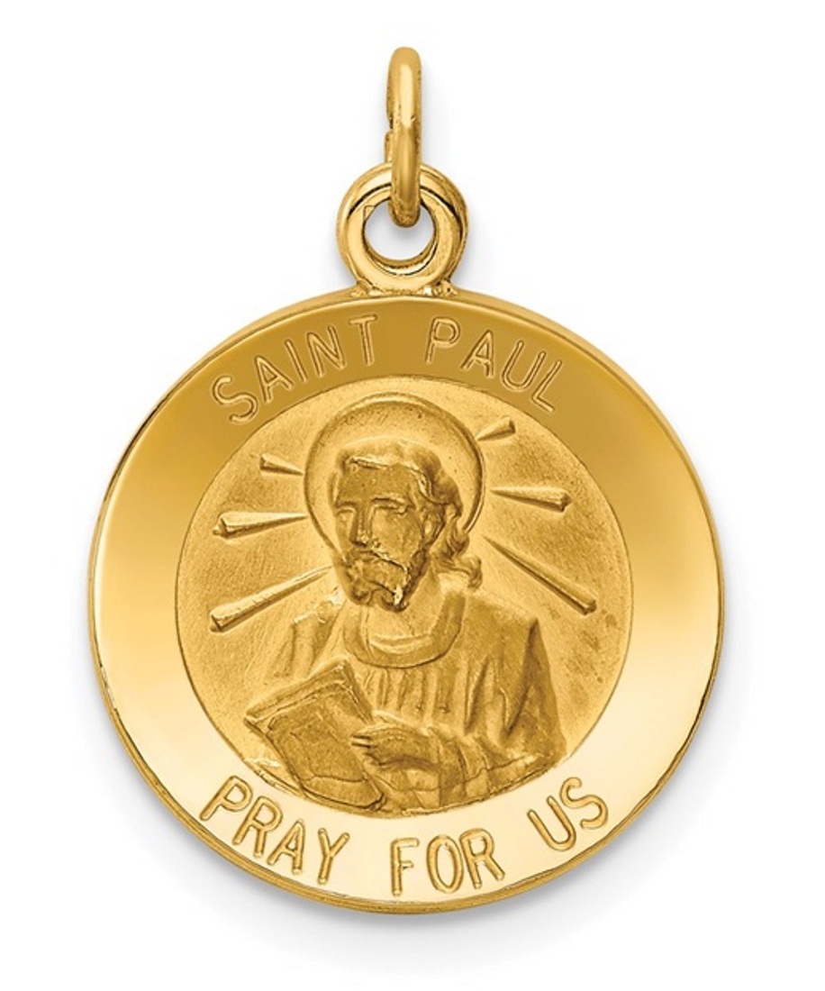 14k Saint Paul Medal Charm