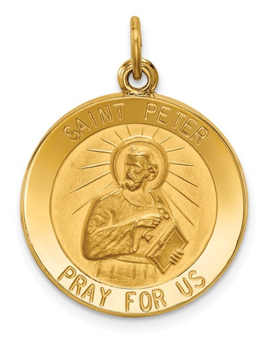 14k Saint Peter Medal Pendant