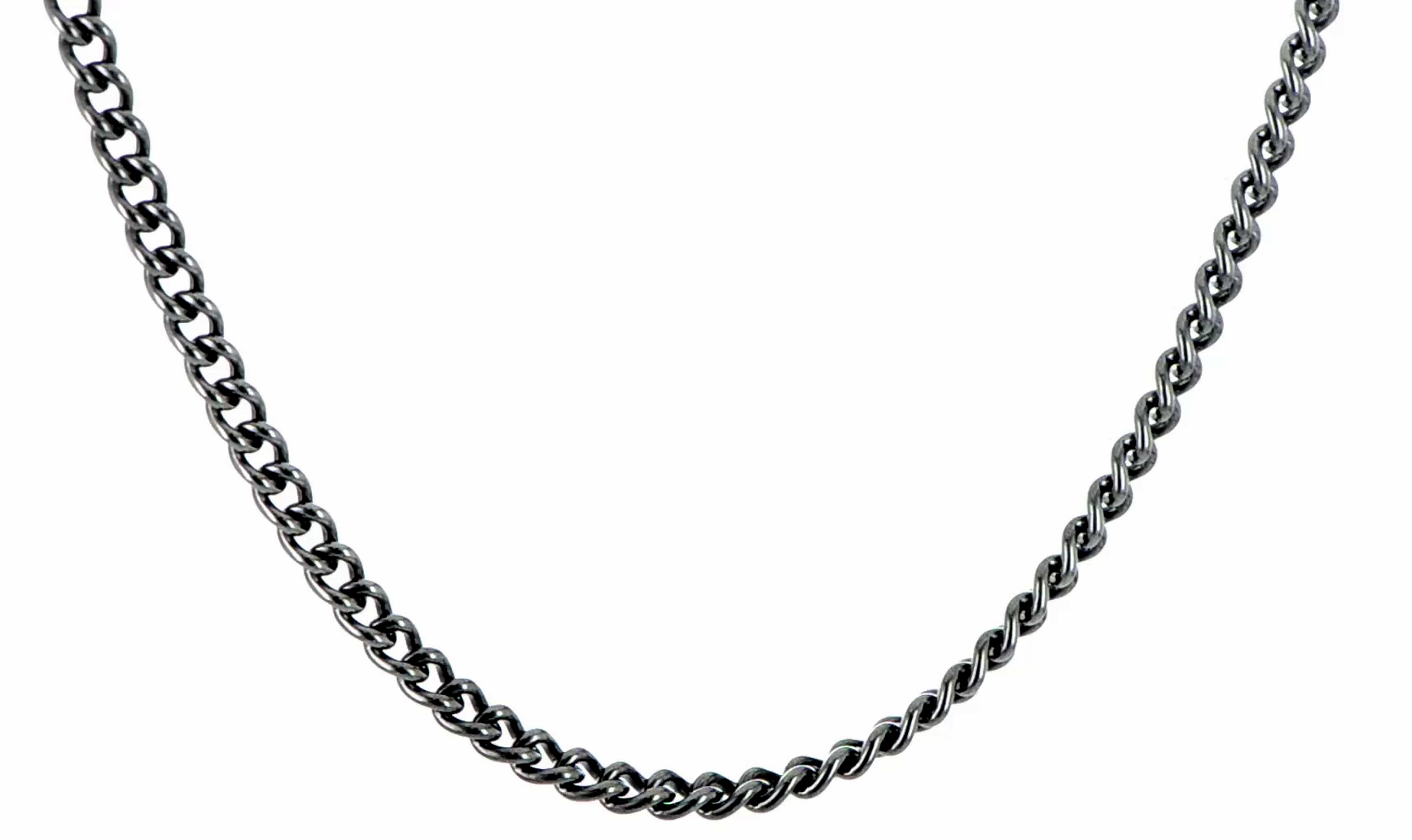 Antiqued 316L Curb Chain Necklace.