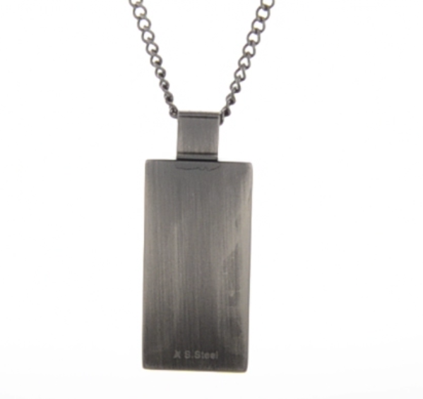 Men's Graphic Line Pendant Necklace.